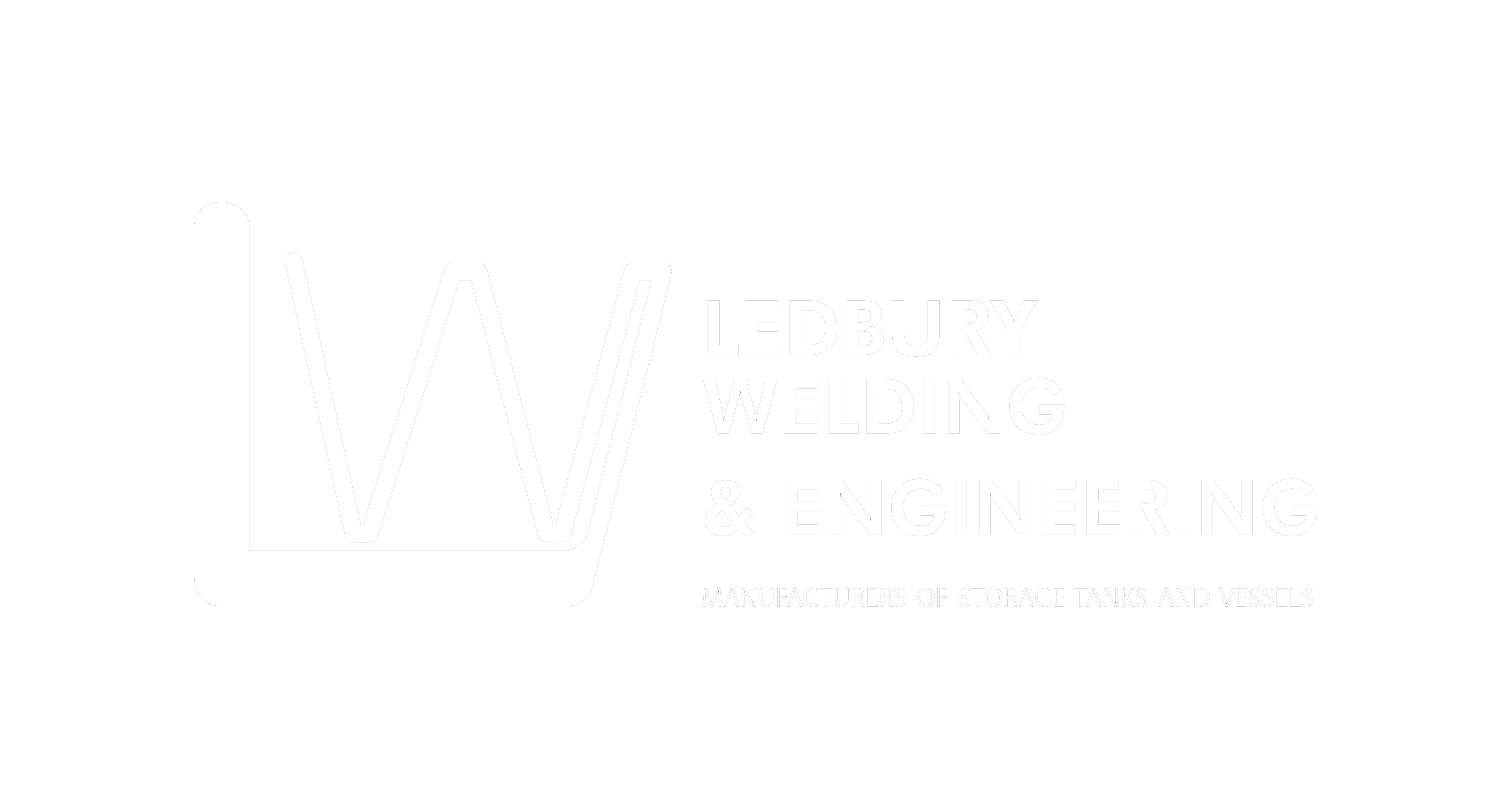 Ledbury Welding Logo v3 White Vector